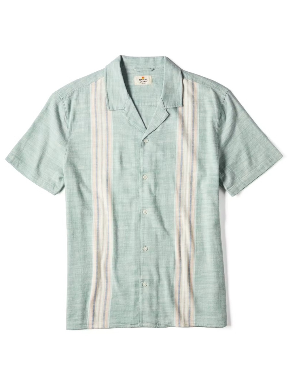 Marine Layer #15992 Short Sleeve Stretch Selvage Resort Shirt Men’s Large